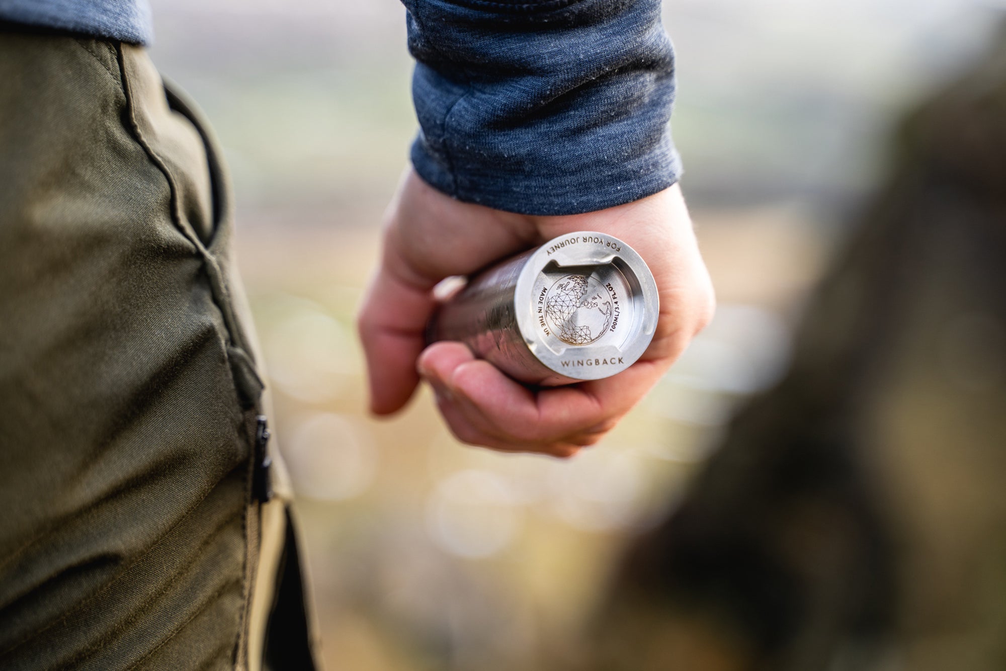 Custom hip flask by Wingback
