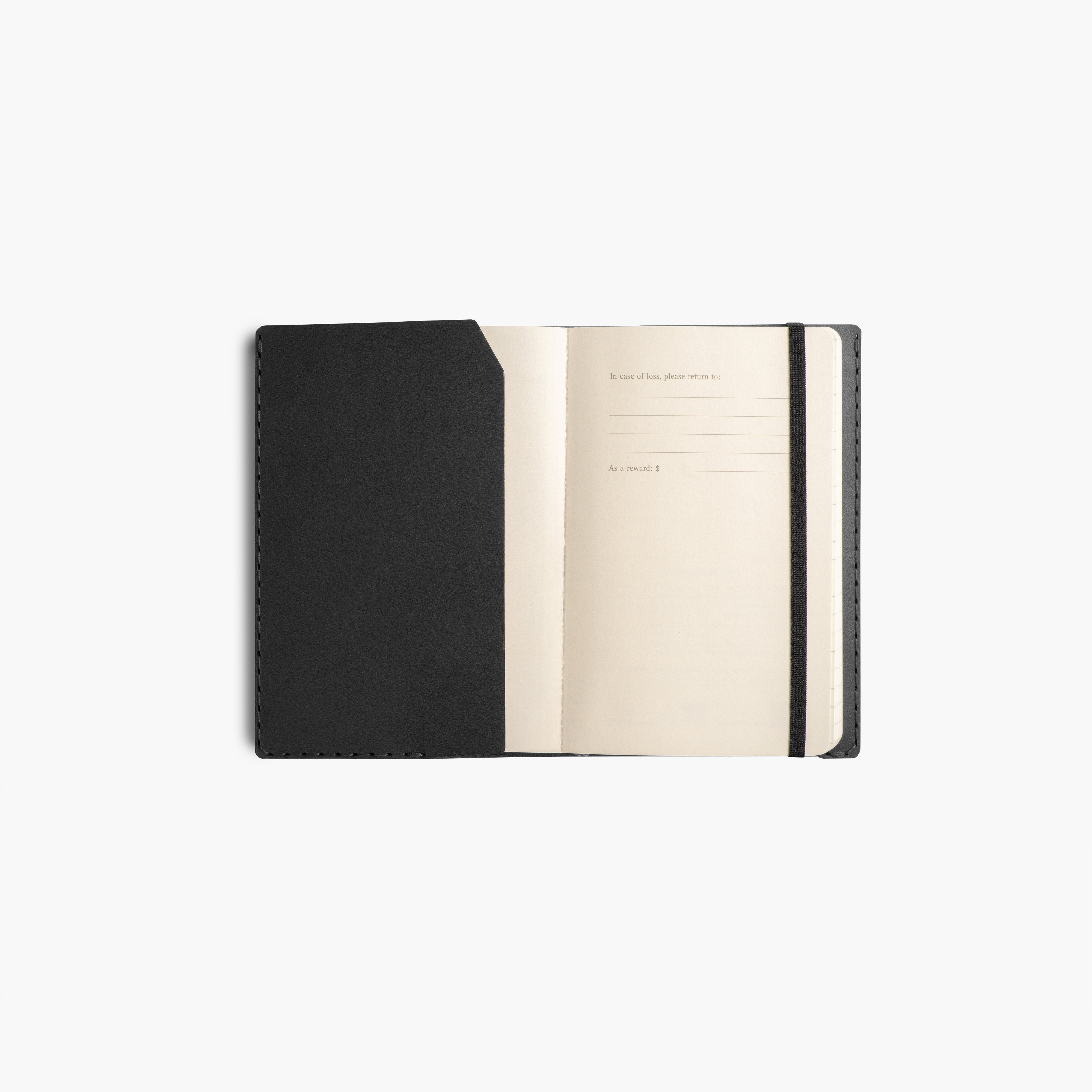 A6 Refillable Notebook - Charcoal Open