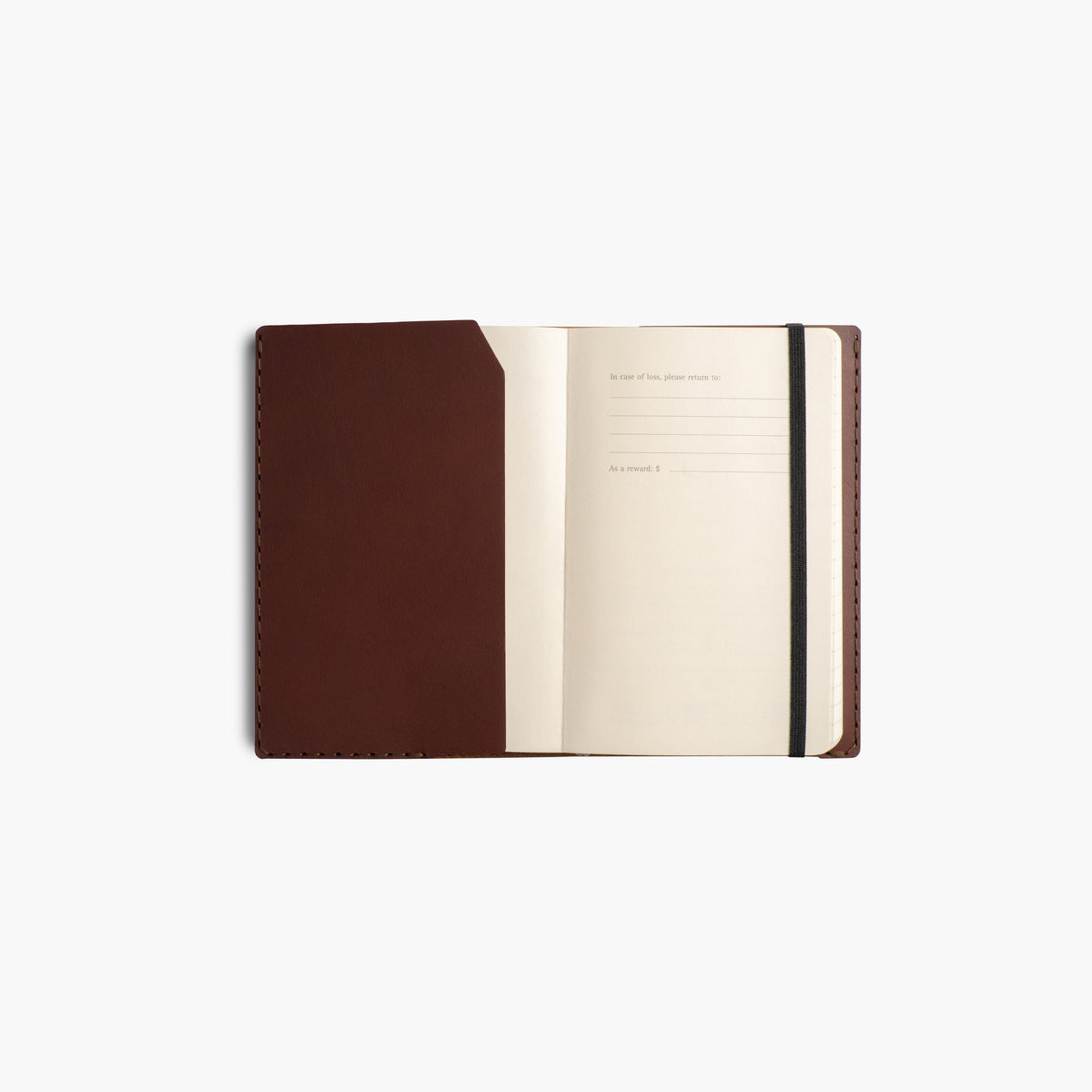 A6 Refillable Notebook - Chestnut Open