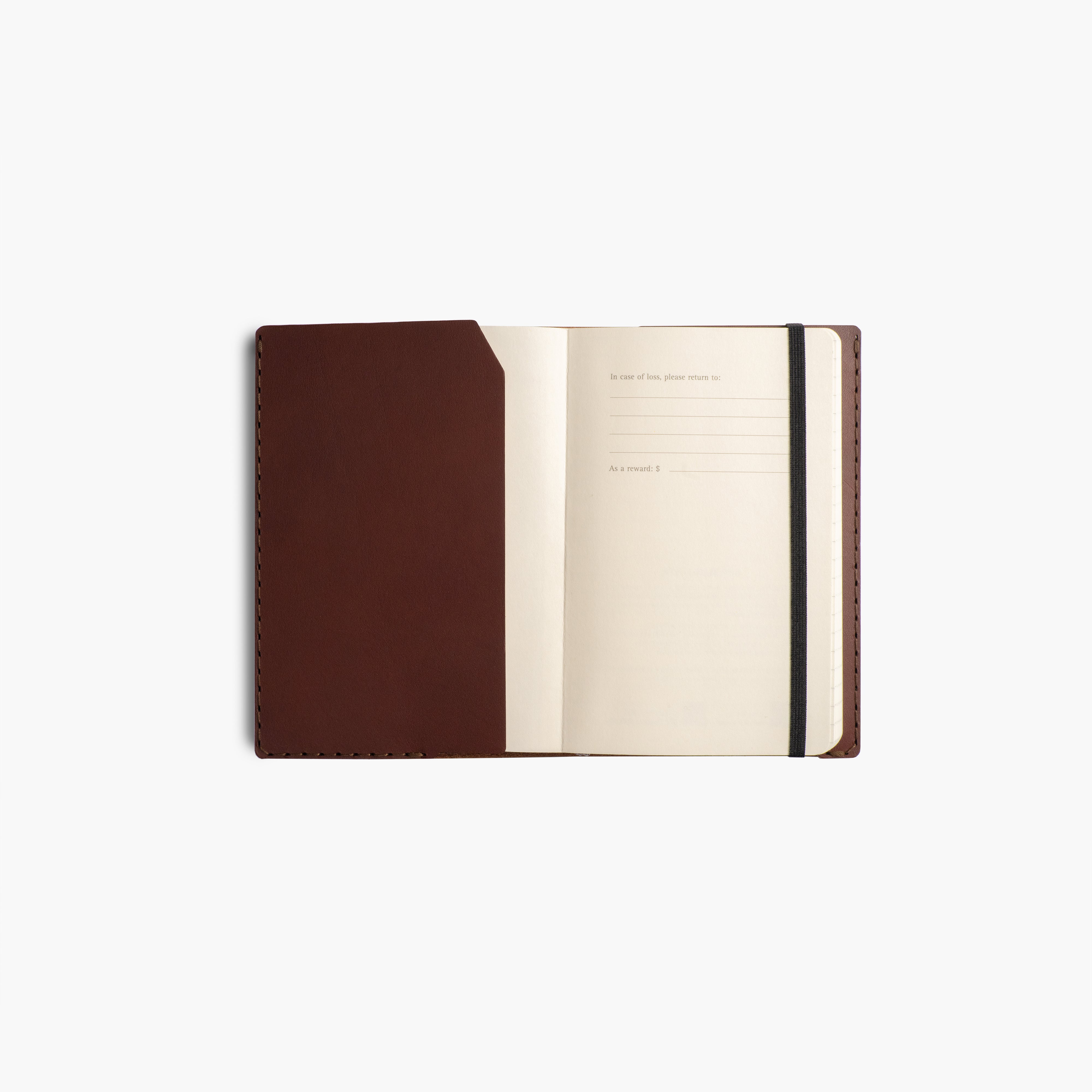 A6 Refillable Notebook - Chestnut Open