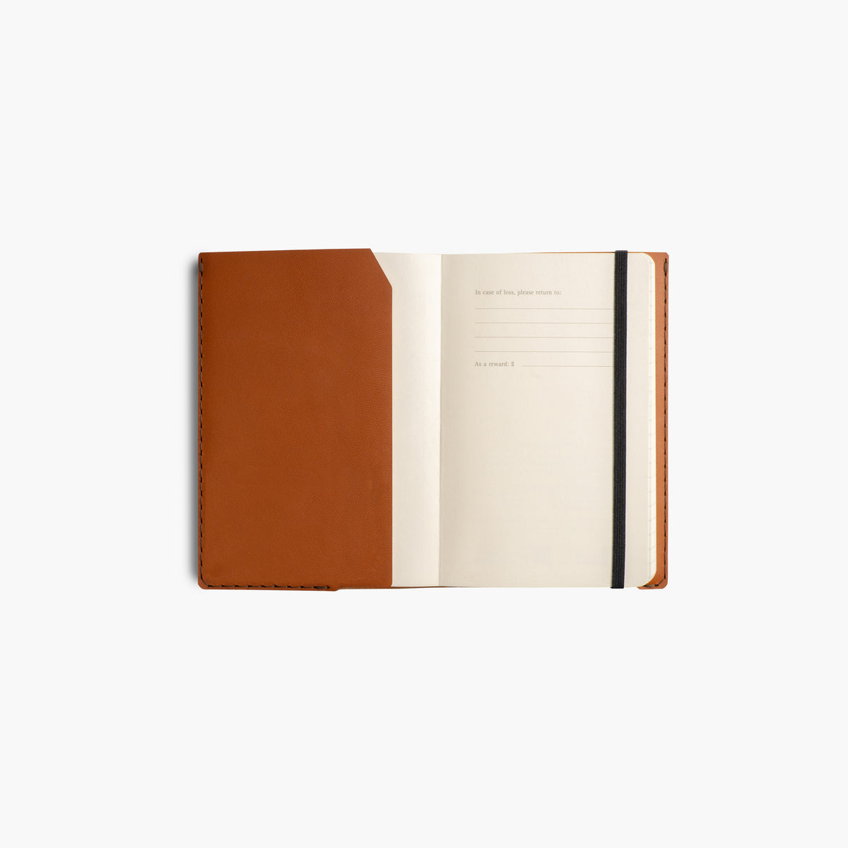 A6 Refillable Notebook - Whisky Open