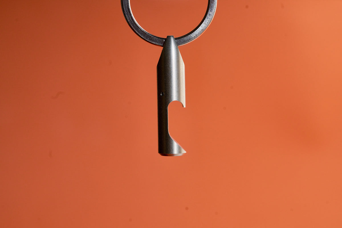 Bottle Opener - Steel hanging from its key ring