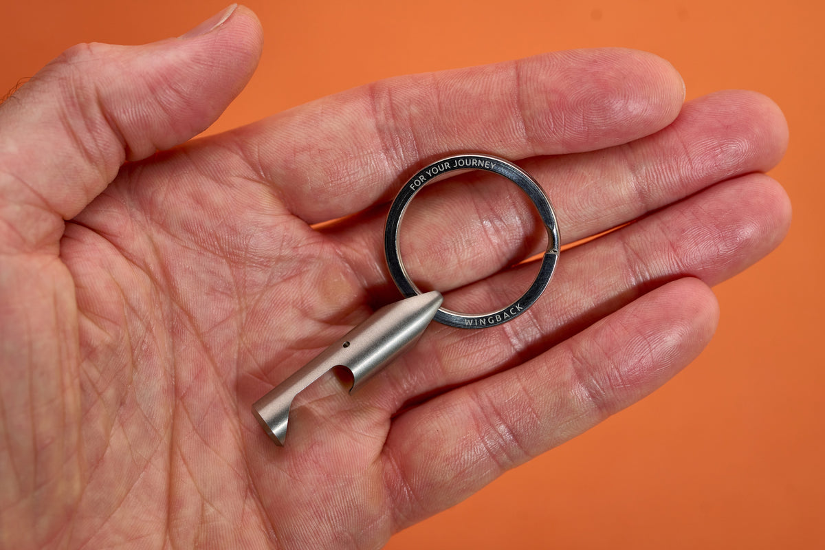 Bottle Opener - Steel in the palm, ring engraved For Your Journey