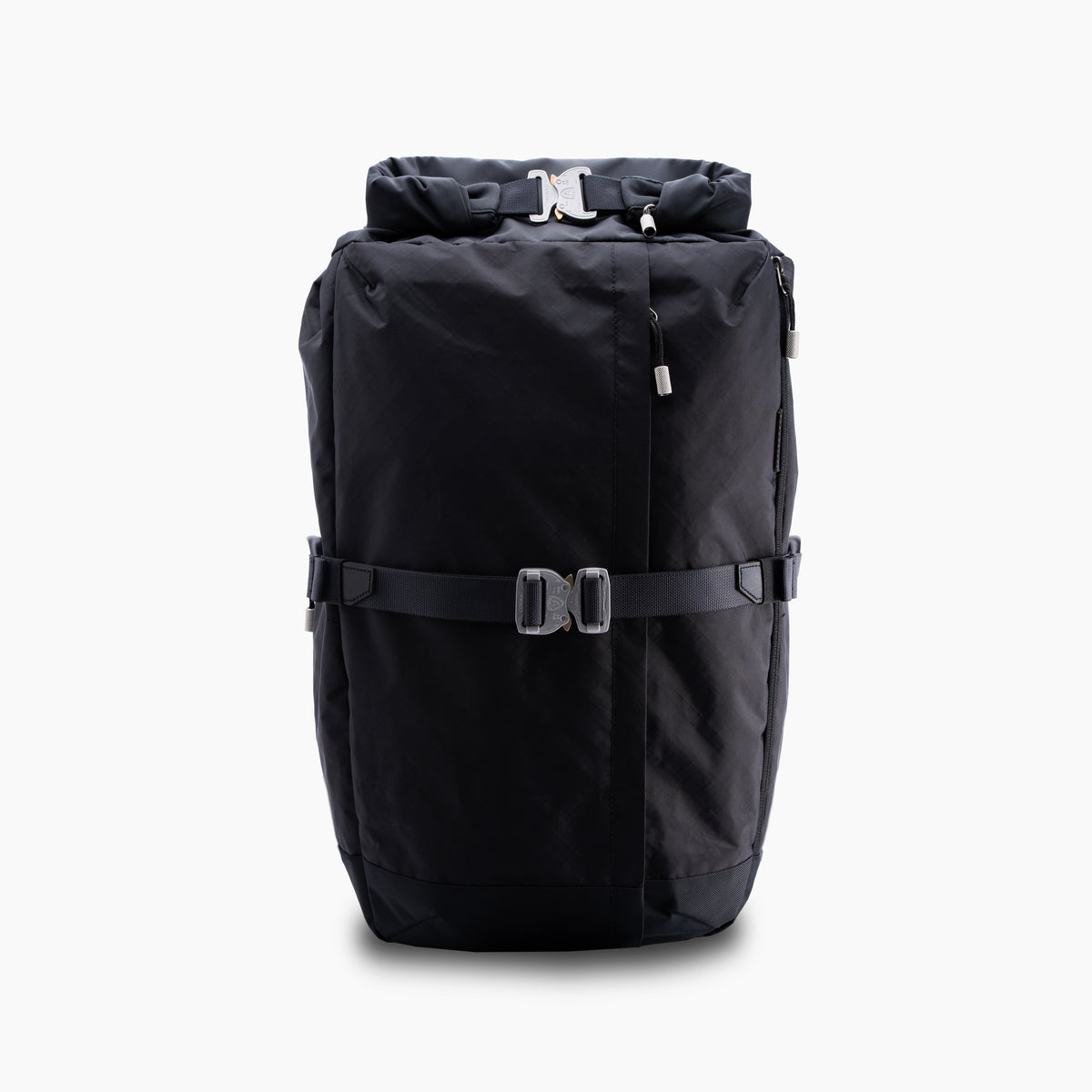 Wingback Rolltop 001 backpack in black with roll-top closure