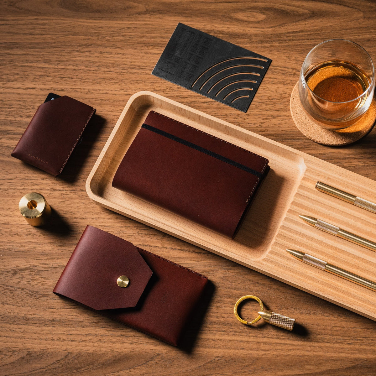 A6 Refillable Notebook - Chestnut Flatlay