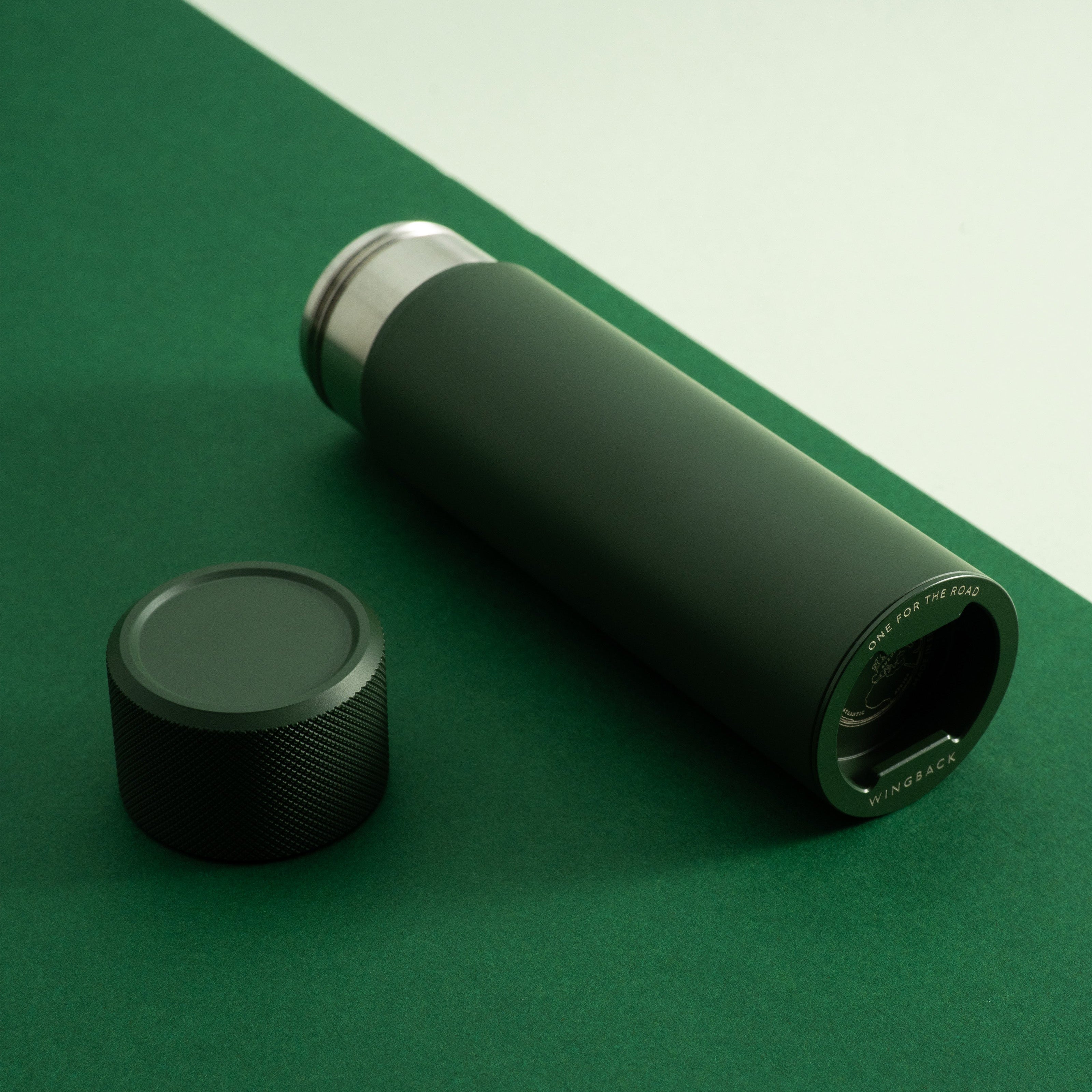 100ml Hip Flask - British Racing Green