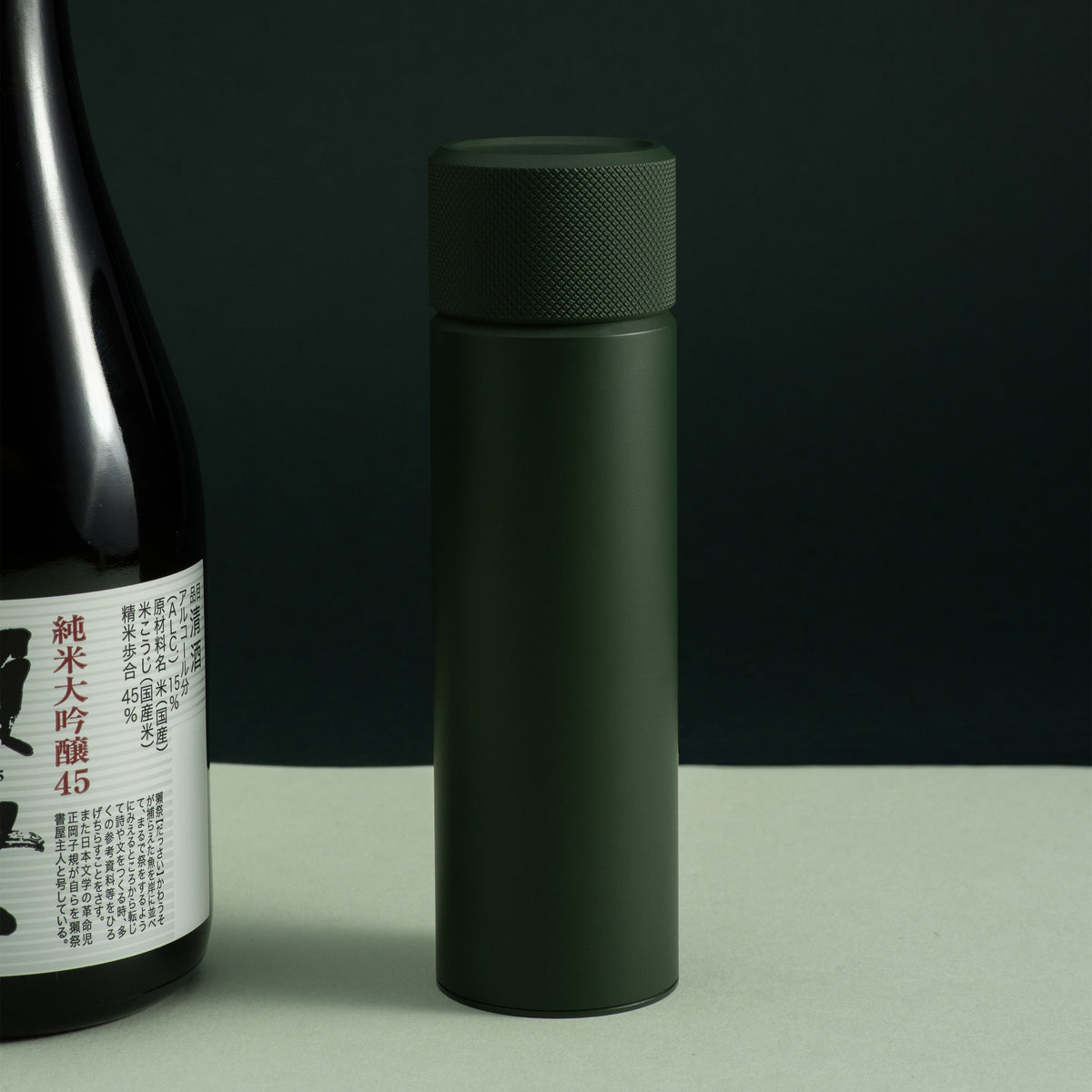 100ml Hip Flask - British Racing Green by Wingback
