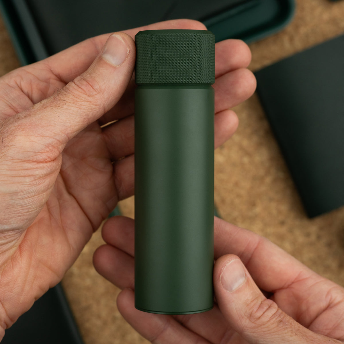 100ml Hip Flask - British Racing Green by Wingback