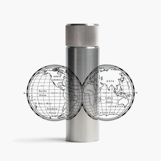 100ml Hip Flask - World Explorer