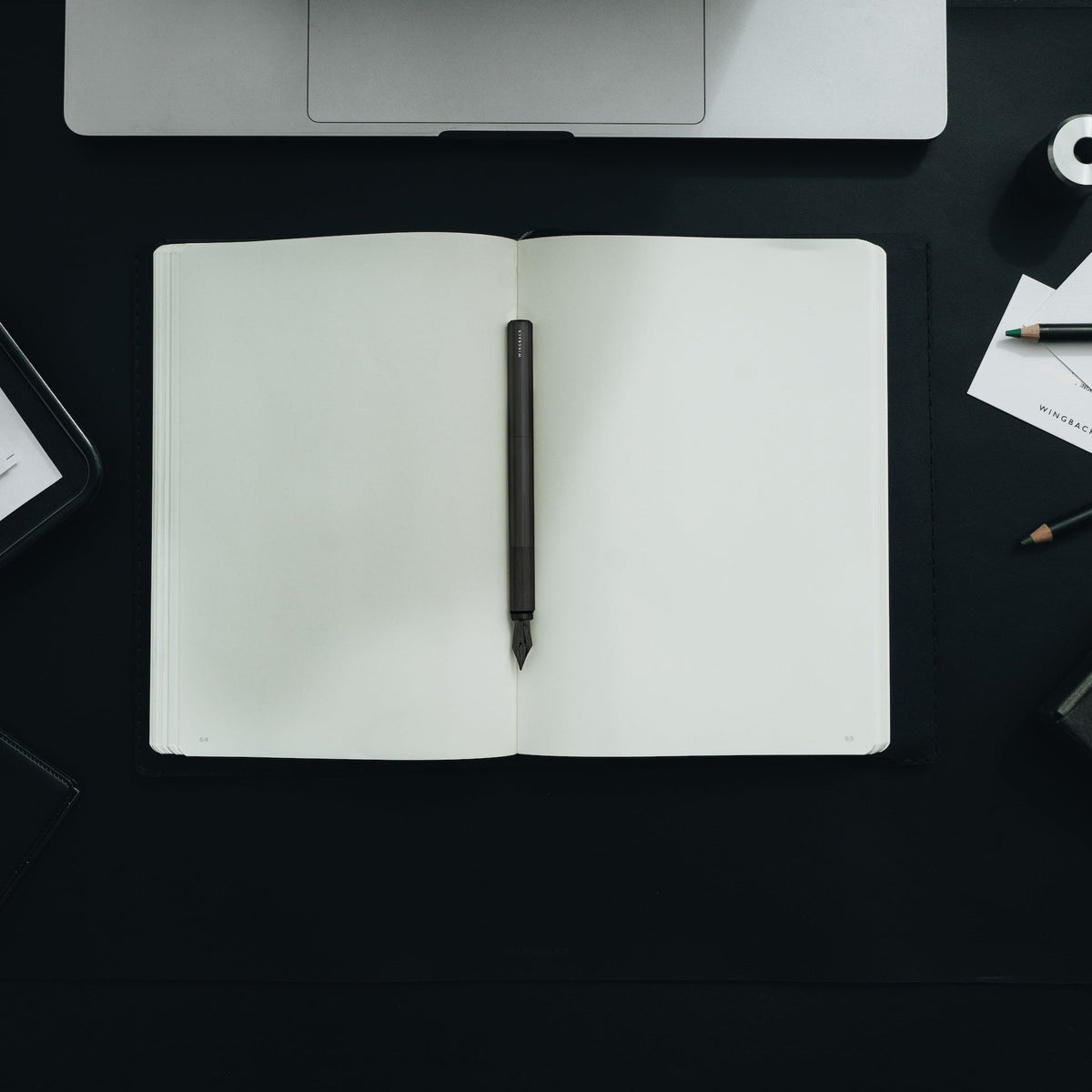 Fountain Pen - Black Steel by Wingback