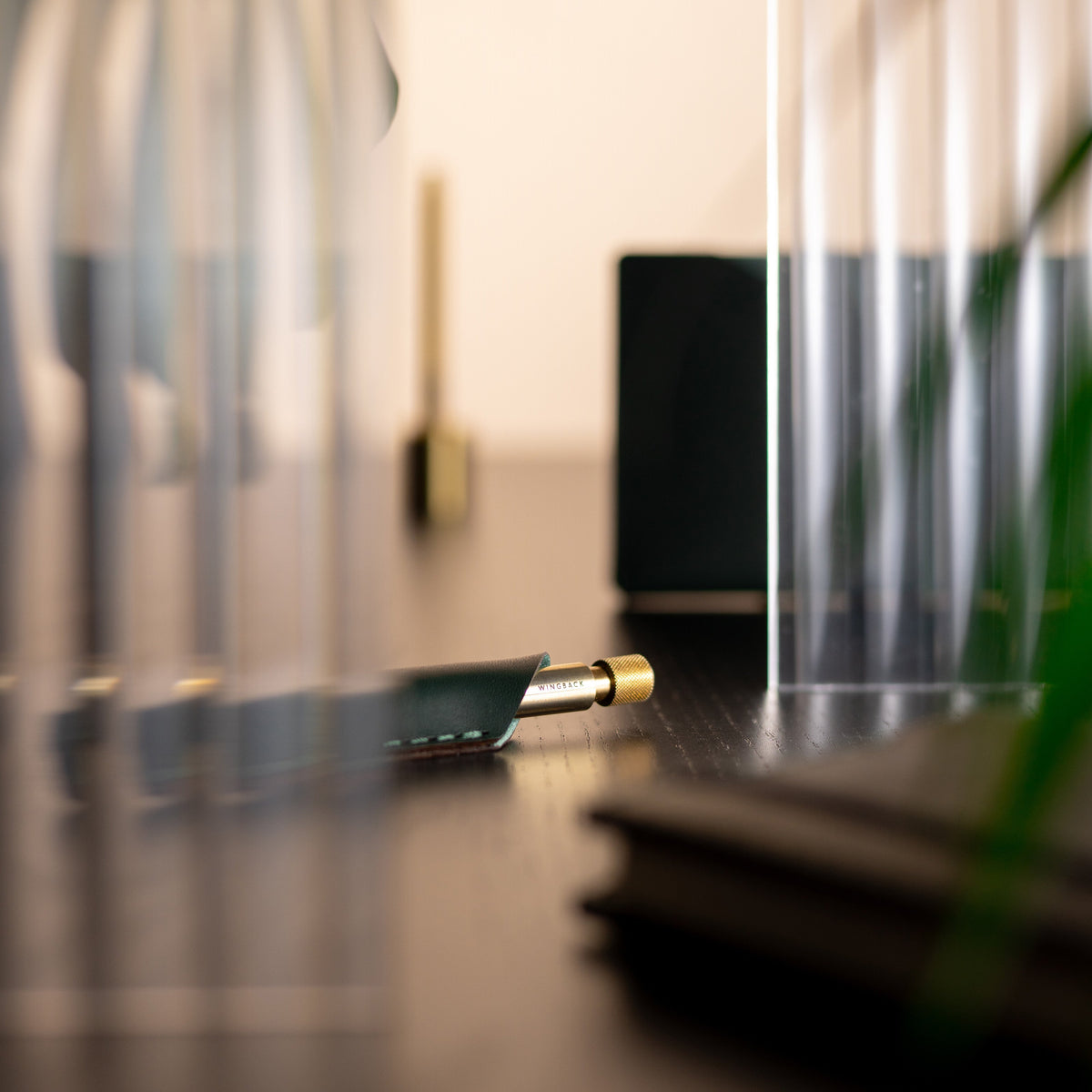Leather Pen/Pencil Sleeve - British Racing Green by Wingback