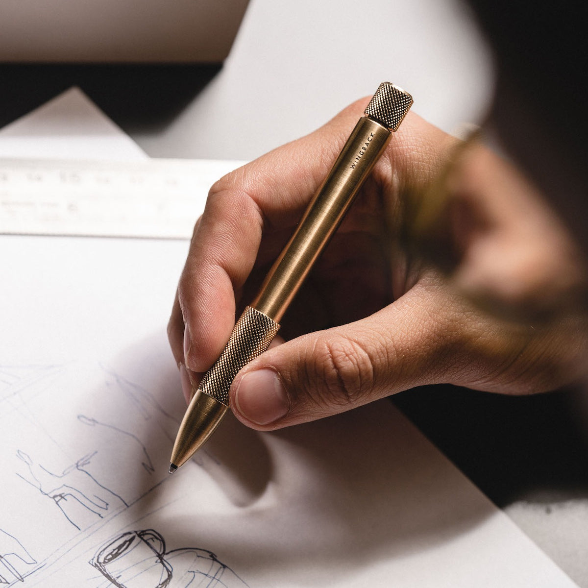 Mechanical Pen - Brass made in England by Wingback. #inuse