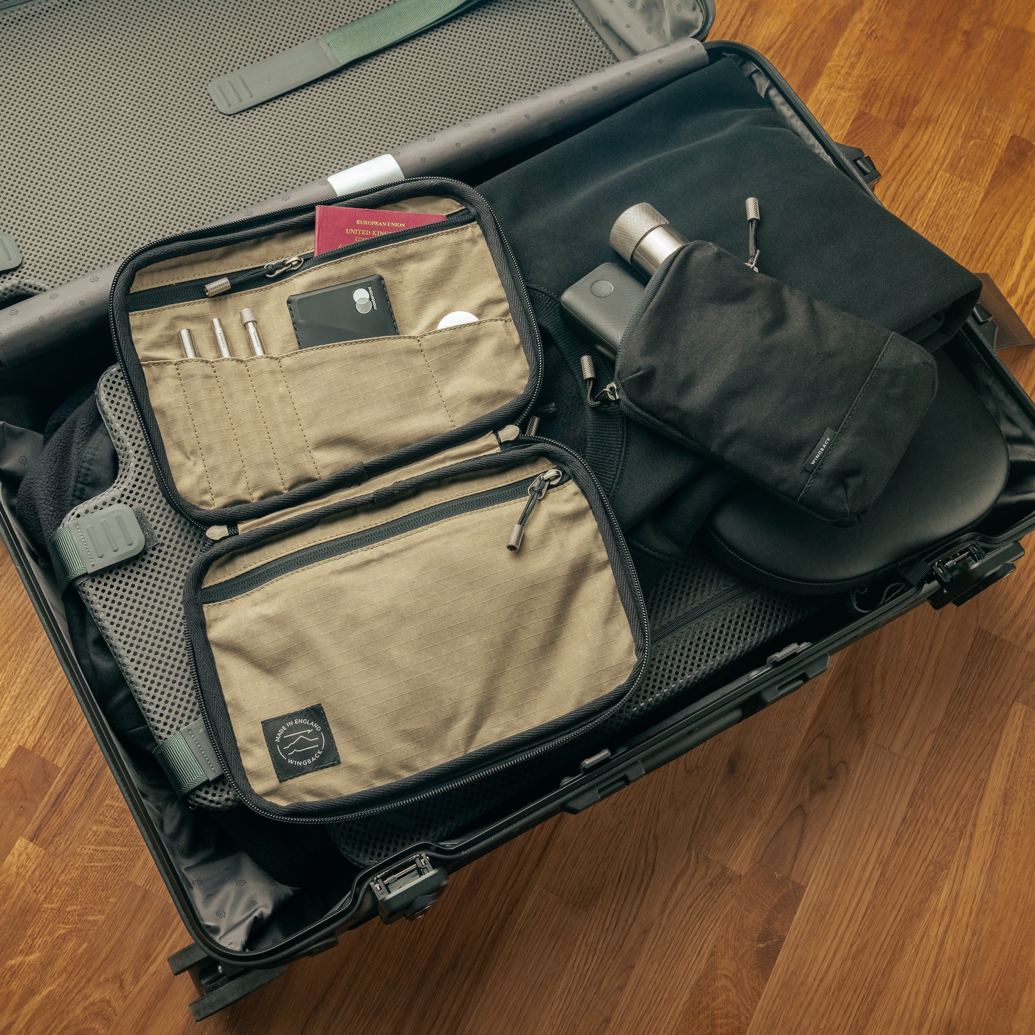 Packing flatlay