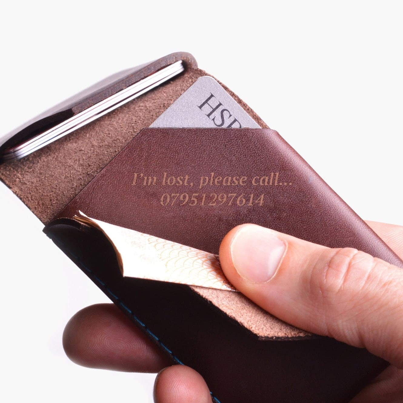Card Wallet - Chestnut made in England by Wingback.