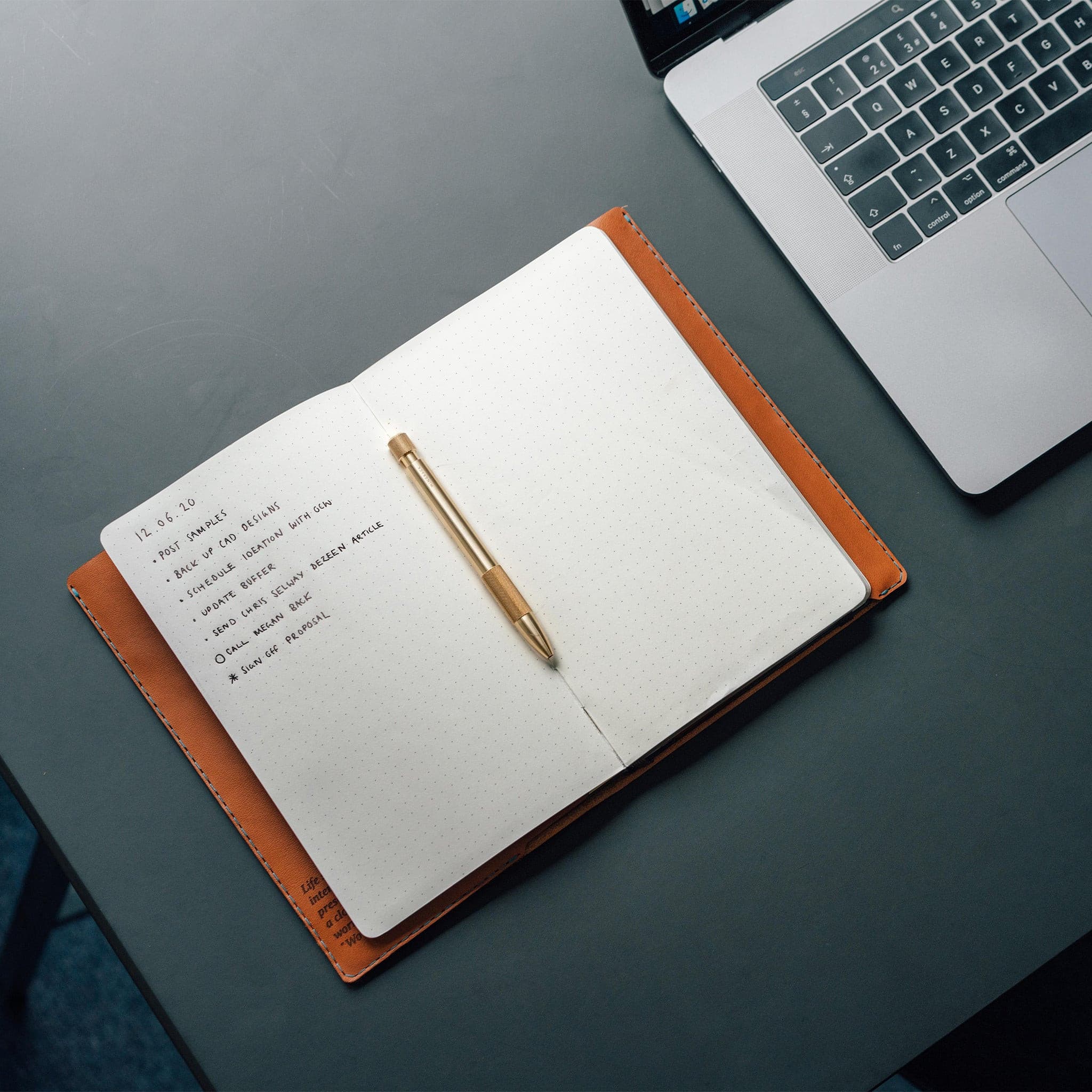 A5 Refillable Notebook - Whisky Open