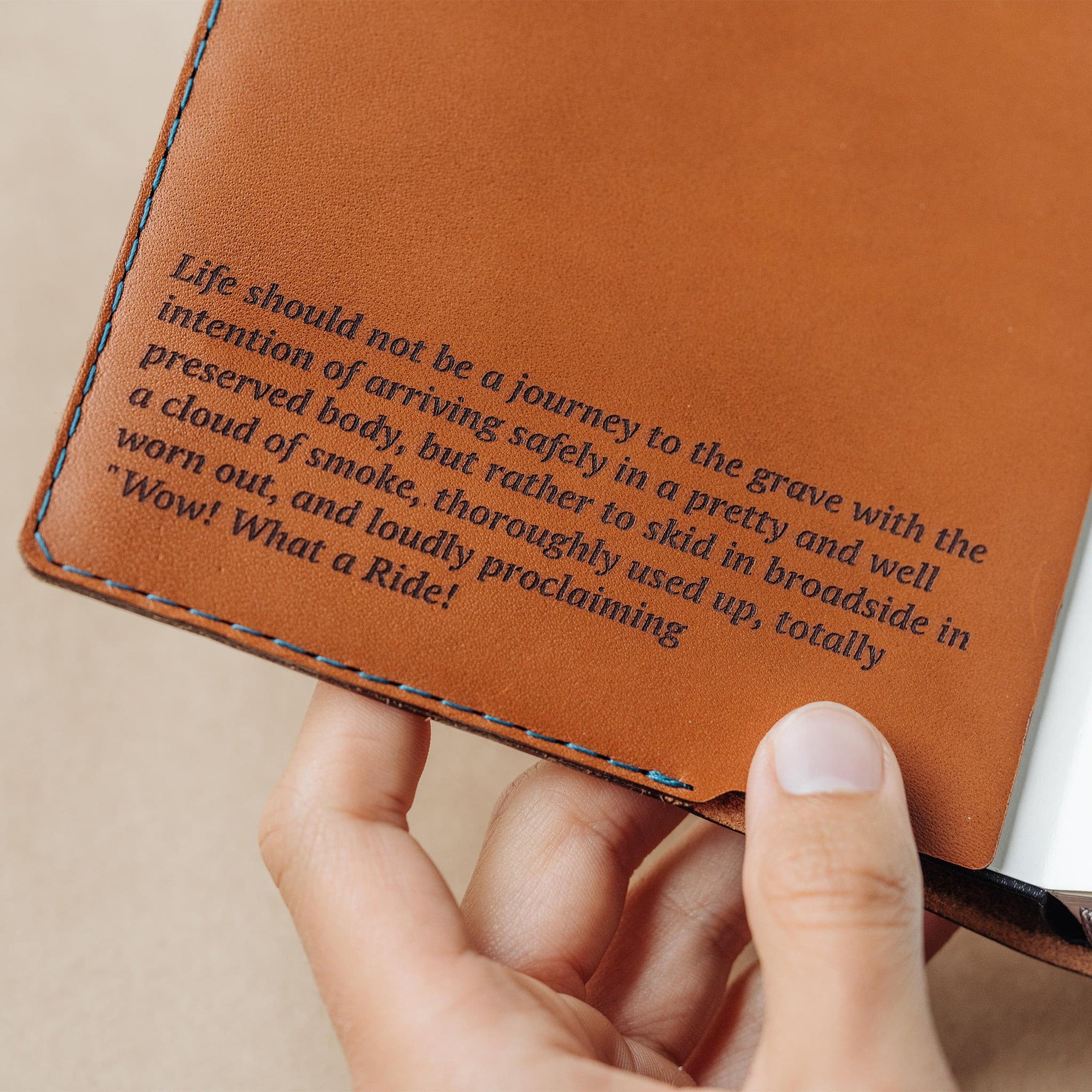 Notebook Cover - Chestnut made in England by Wingback.