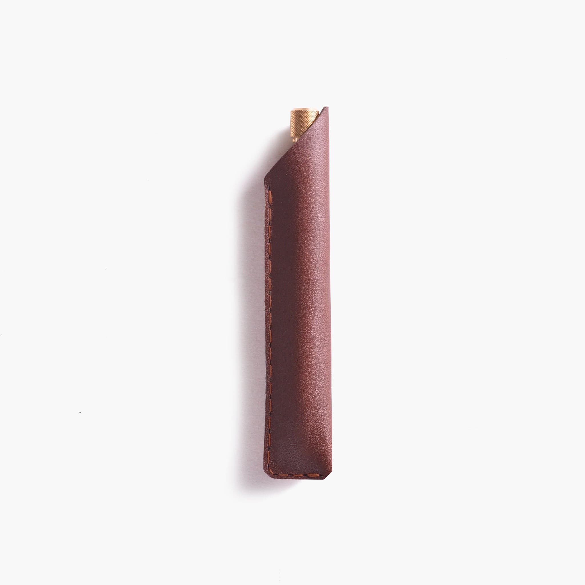 Leather Pen/Pencil Sleeve - Chestnut made in England by Wingback.