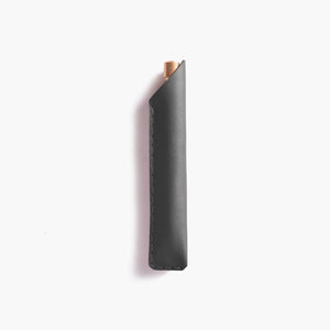 Leather Pen/Pencil Sleeve - Charcoal made in England by Wingback.