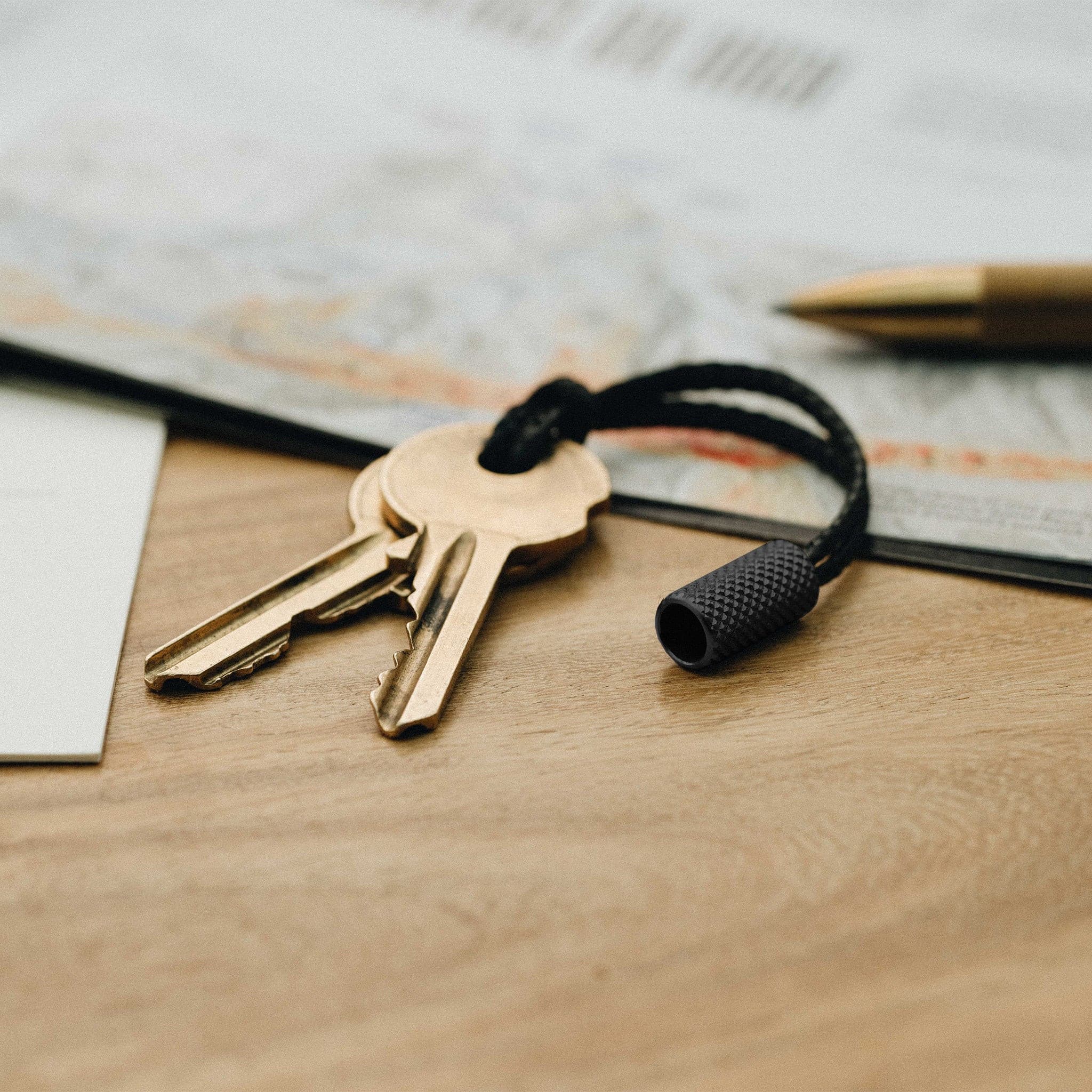 Key Fob - Black Steel made in England by Wingback.