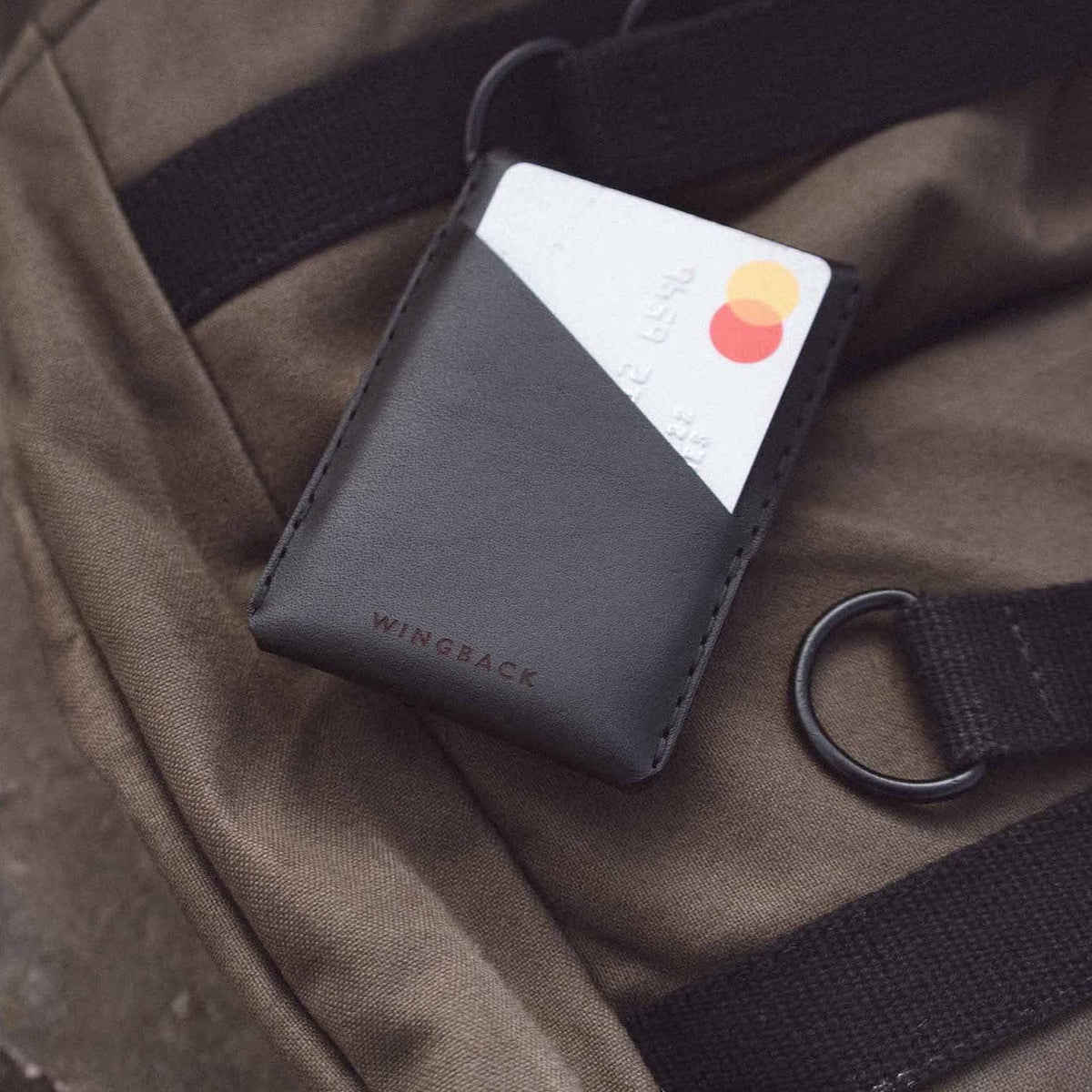 Winston Card Holder - Charcoal made in England by Wingback.