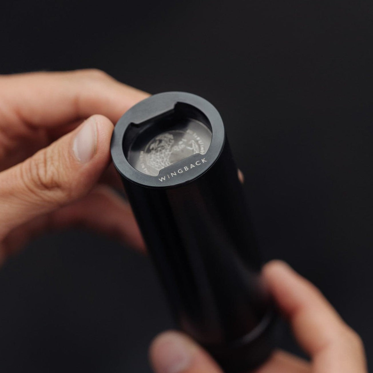 100ml Hip - Black Steel made in England by Wingback.