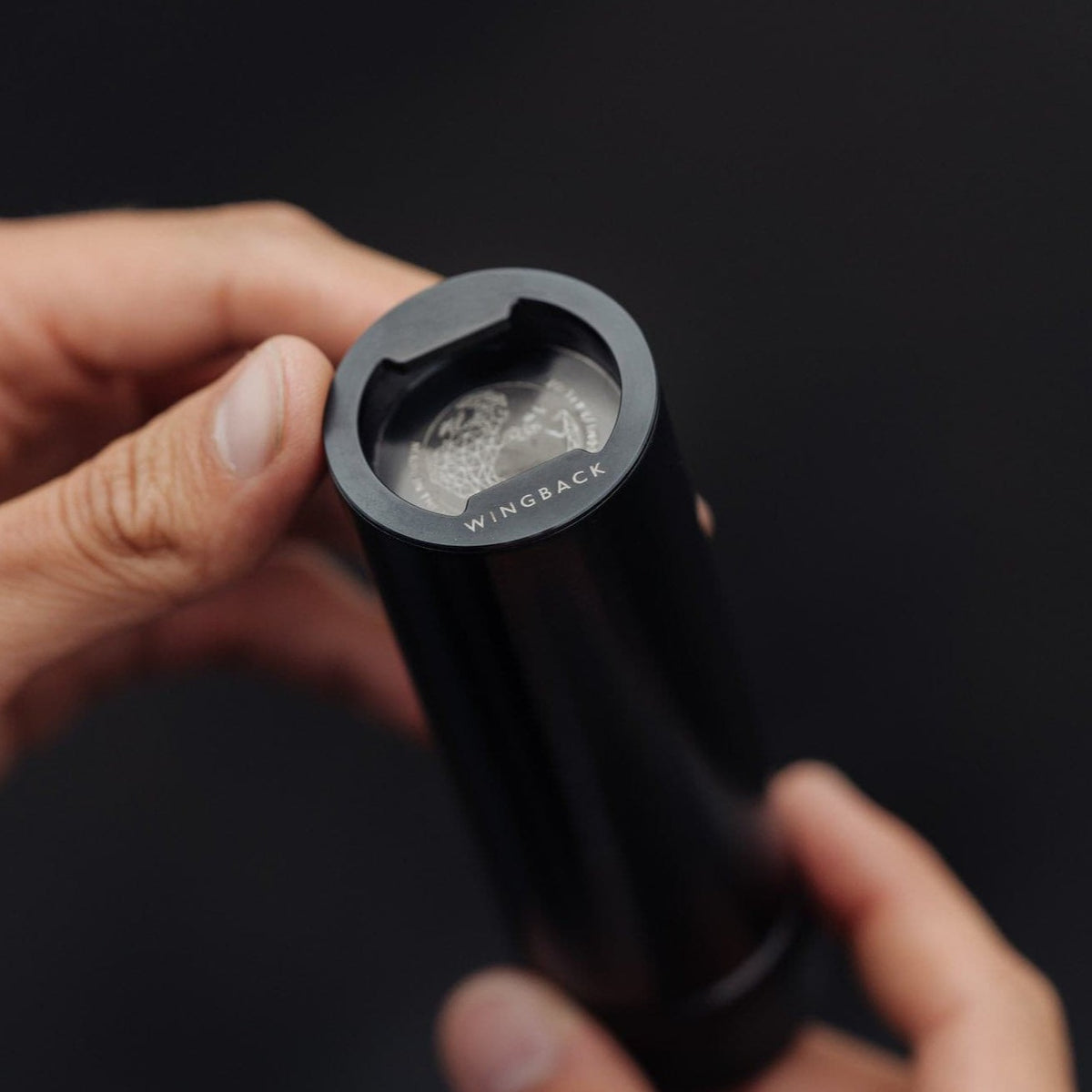 100ml Hip - Black Steel made in England by Wingback.