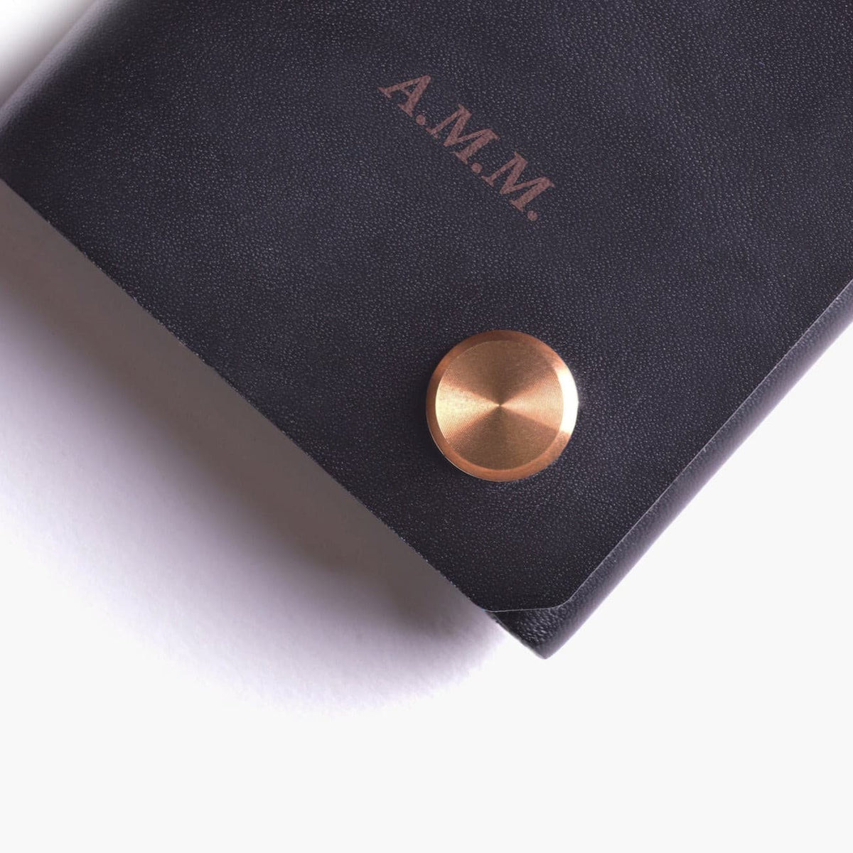 Closeup of Cash Wallet - Charcoal Brass