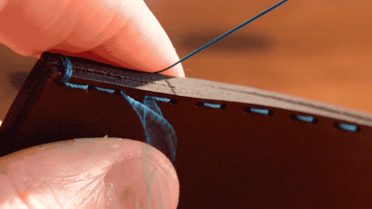 How to stitch your leather Wingback wallet