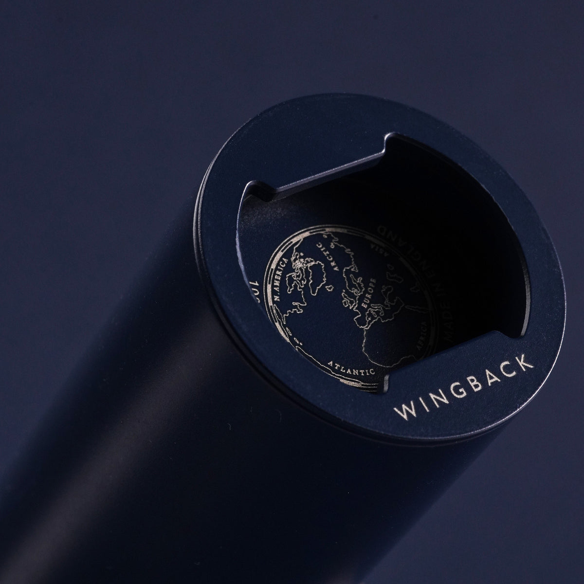 100ml Hip Flask - Oxford Blue by Wingback
