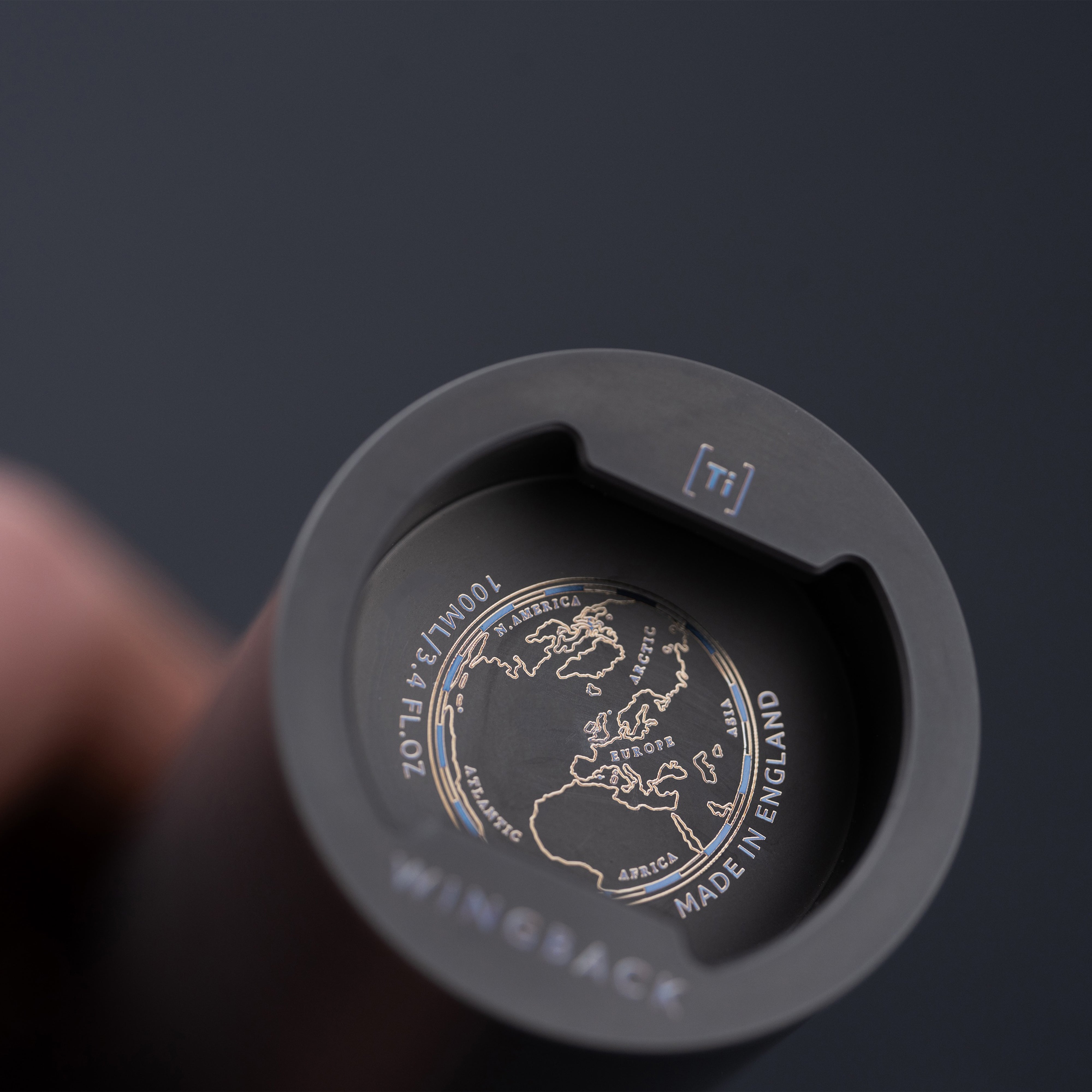 100ml Hip Flask - Matte Titanium