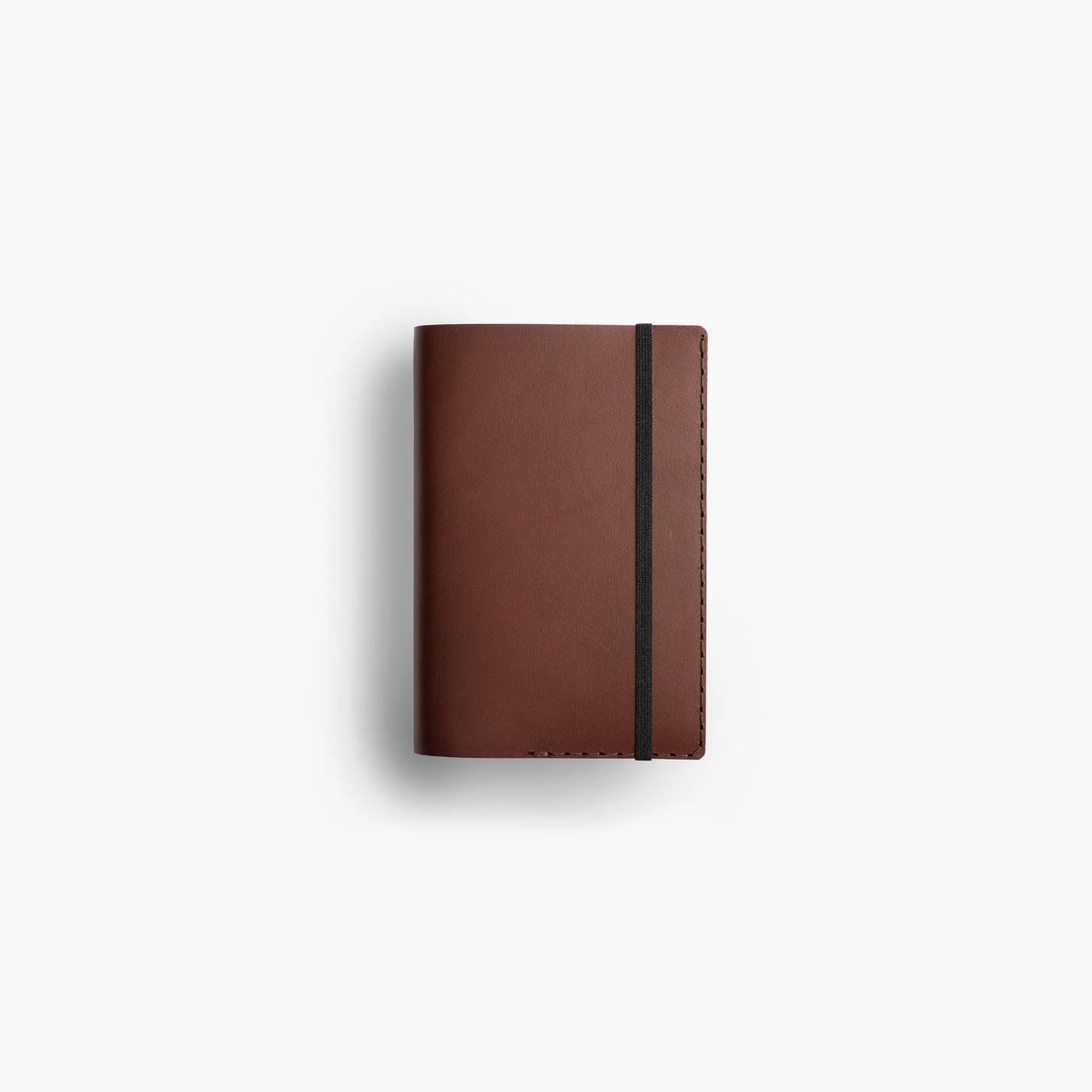 Wingback pocket refillable notebook in chestnut leather cover