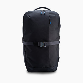Wingback Heavy Lift Pack 002, black technical backpack with compression straps