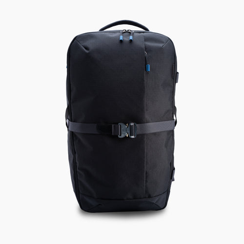 Wingback Heavy Lift Pack 002, black technical backpack with compression straps