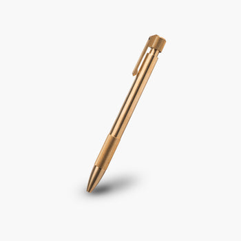 Wingback brass Journeyman pen with pocket clip