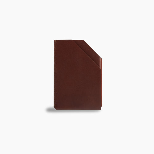 Wingback Original card holder in chestnut full-grain leather