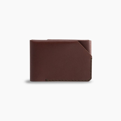 Wingback Original card wallet in chestnut full-grain leather