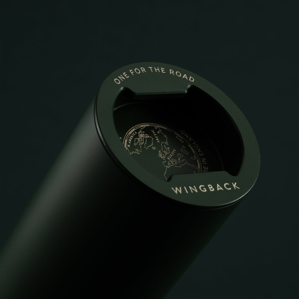 100ml Hip Flask - British Racing Green by Wingback
