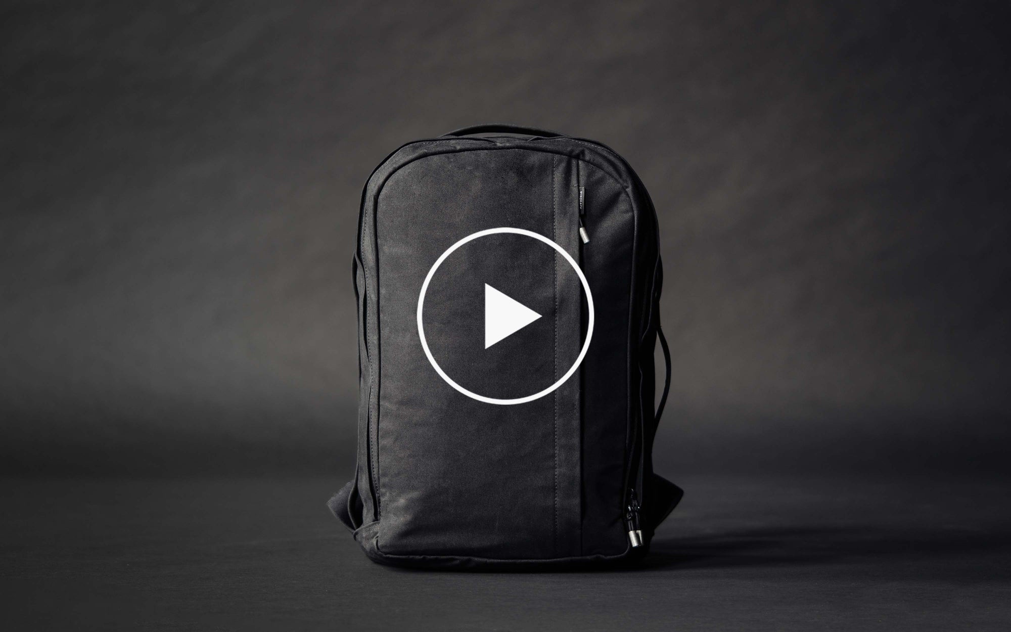 The Everyday Pack by Wingback - black waxed cotton backpack