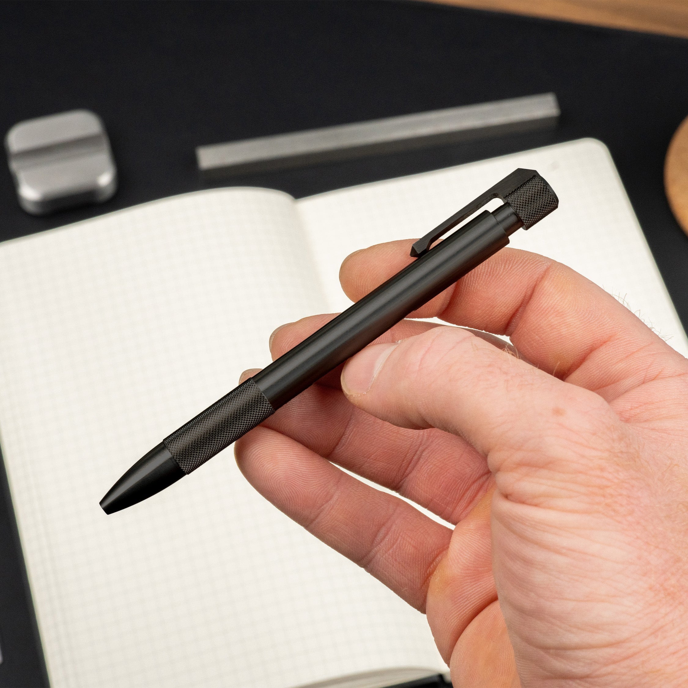 Journeyman Pen - Black Steel