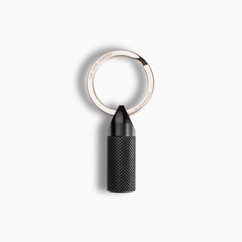 Wingback black steel Key Cache on a key ring