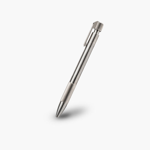 Wingback stainless steel Journeyman pen with pocket clip