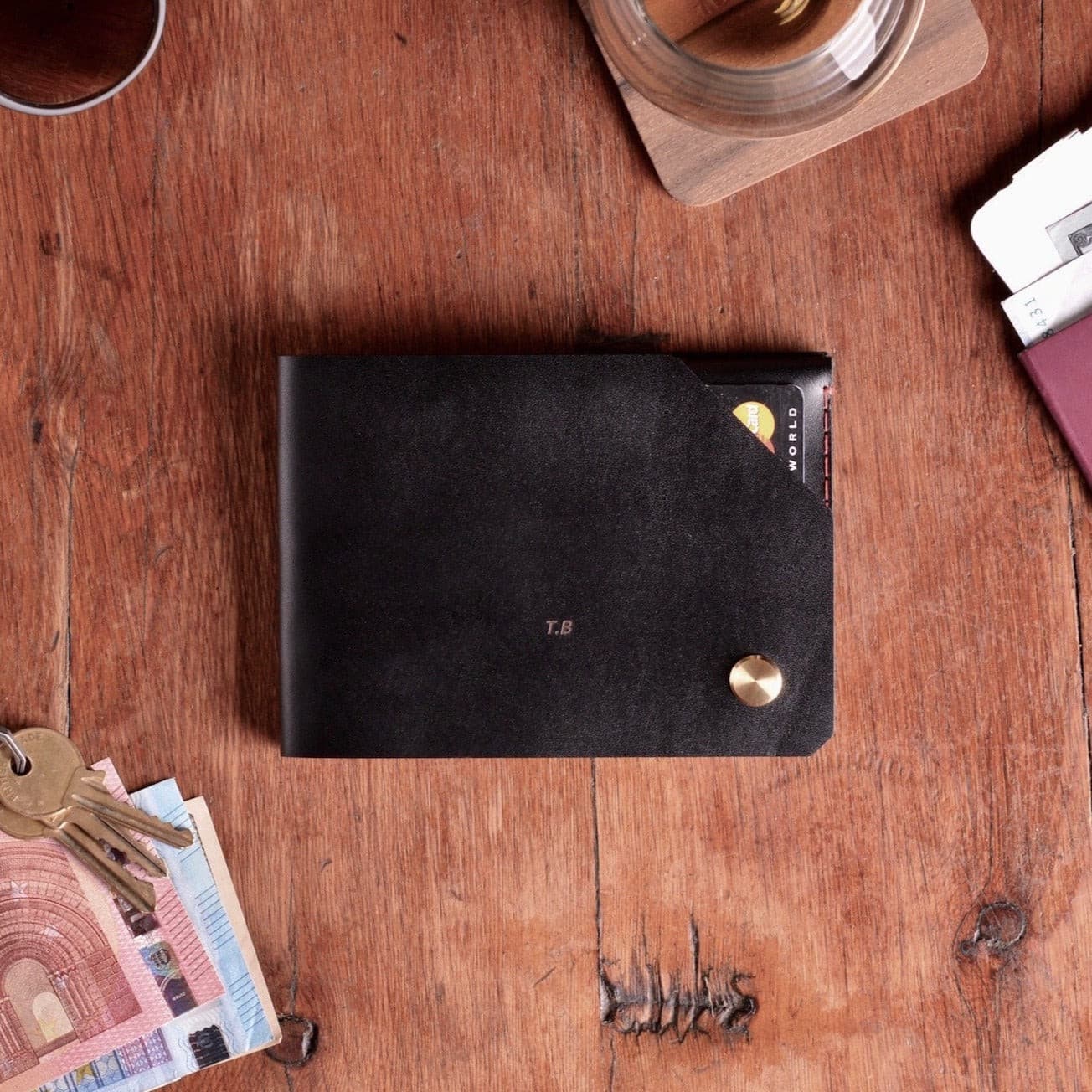 Travel Wallet - Charcoal made in England by Wingback.