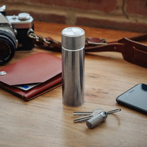 100ml Hip Flask - Steel made in England by Wingback.