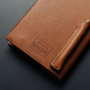 Notebook Cover - Chestnut made in England by Wingback.