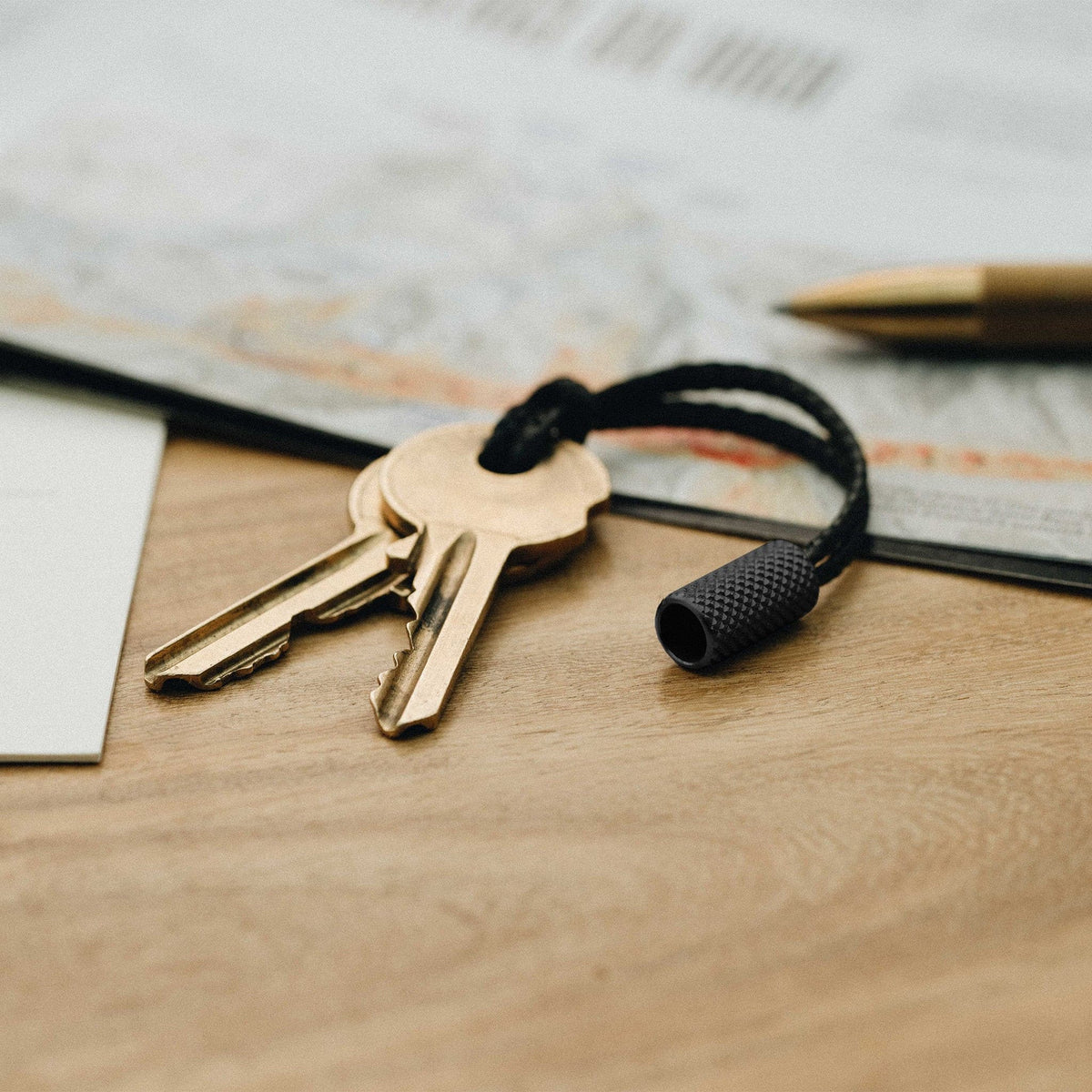 Key Fob - Black Steel made in England by Wingback.