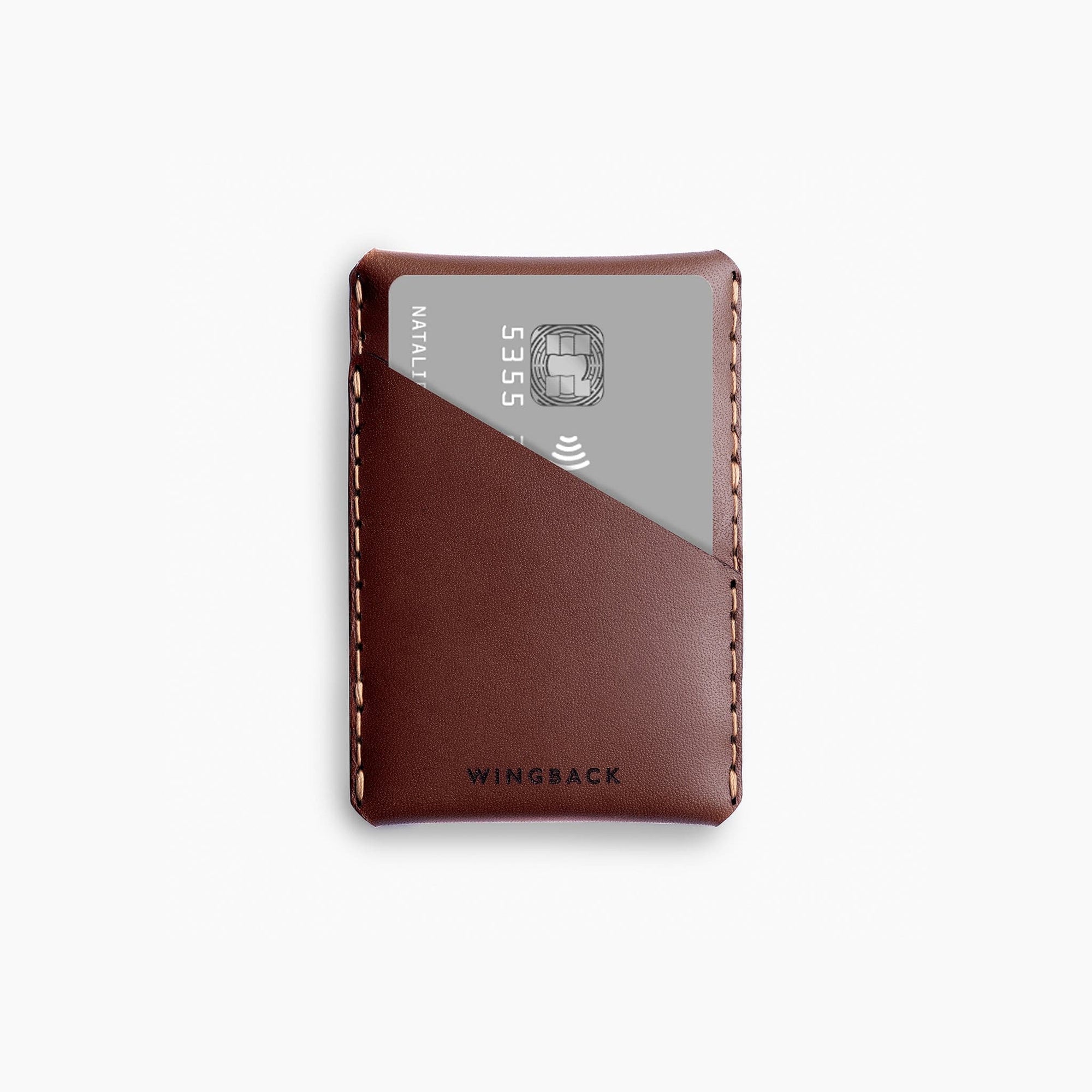 Winston Card Holder - Chestnut made in England by Wingback.