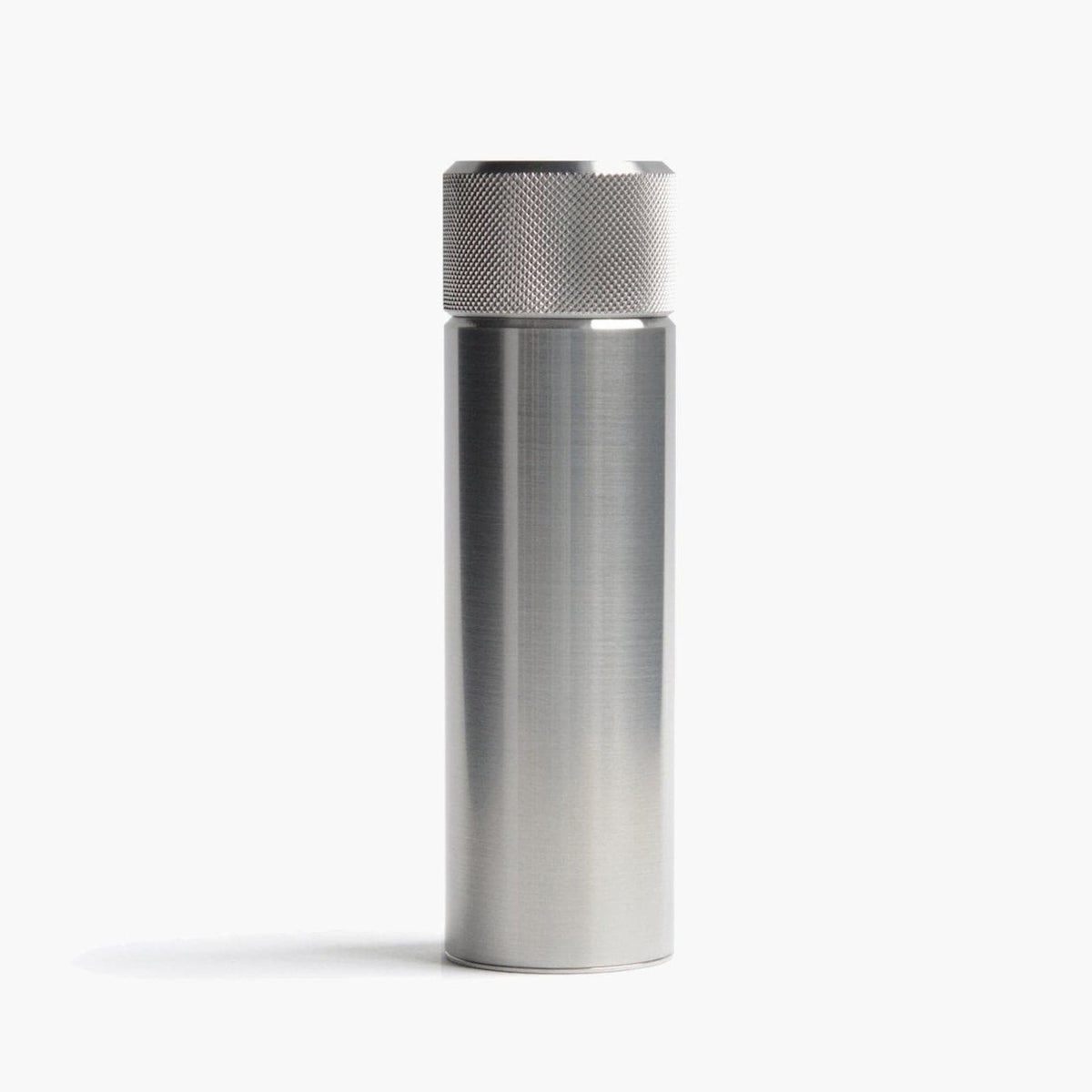 Wingback stainless steel 100ml hip flask, cylindrical travel design