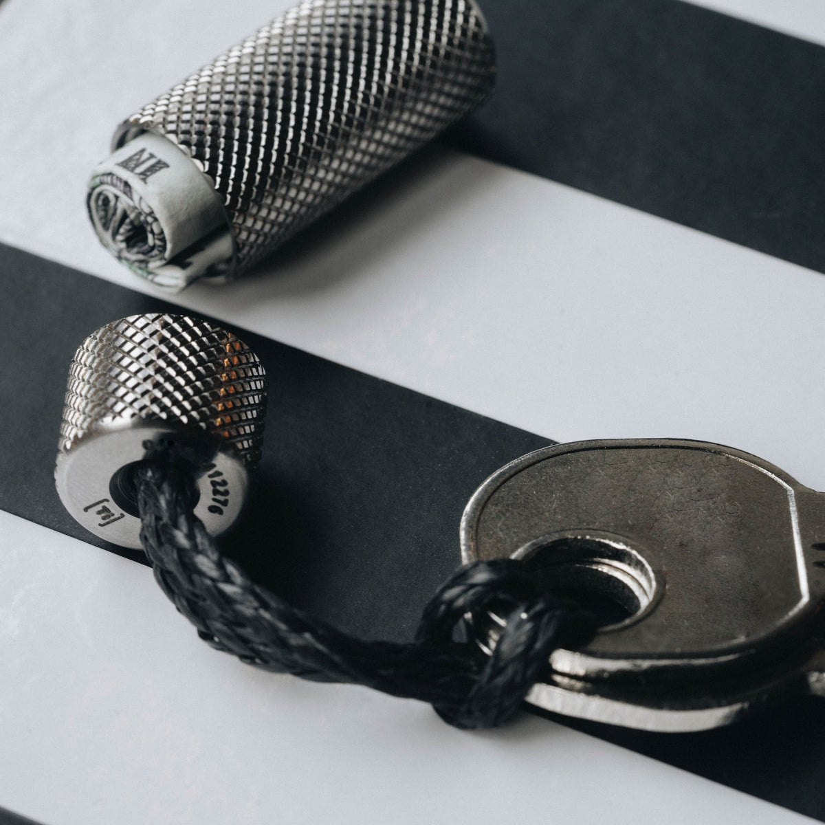 Closeup Titanium Key Cache