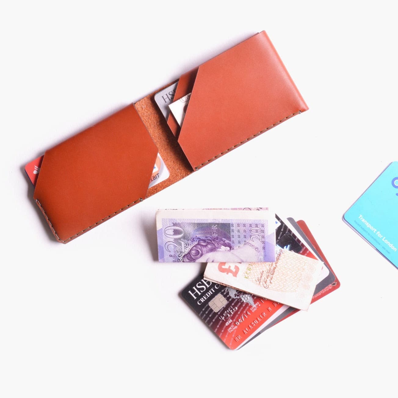 Card Wallet - Cognac made in England by Wingback.